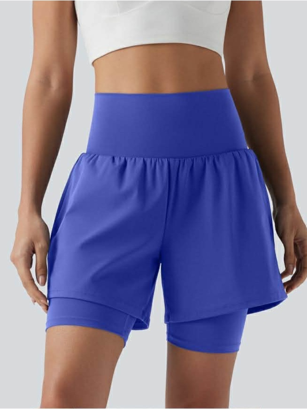 HALARA SoftlyZero High Waisted 2-in-1 InstantCool Yoga Shorts